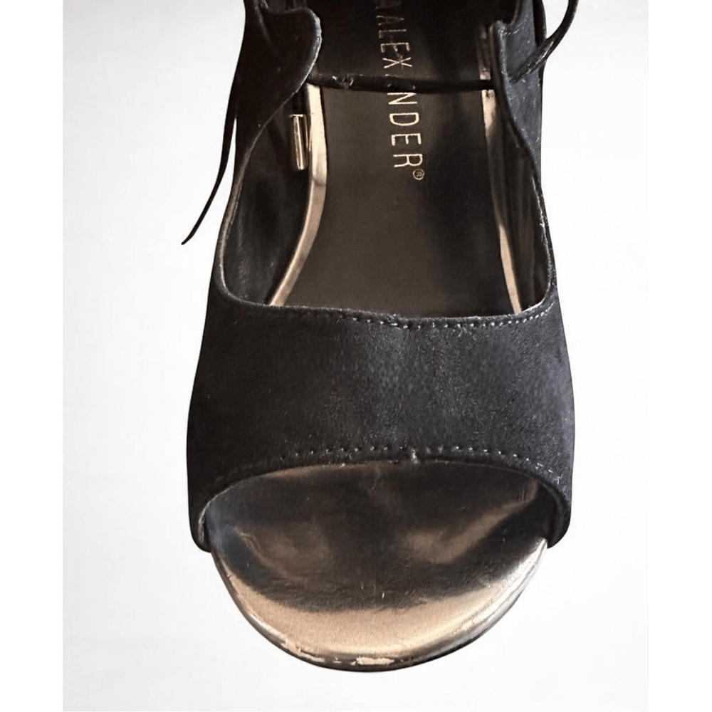 Athena Alexander Womens Black Suede Vikki Strappy Lace Up Block Heel Sandal - Picture 6 of 7